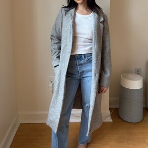 Old Navy Grey wool blend coat with pockets